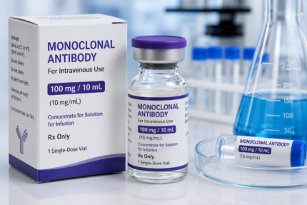 monoclonal antibody pharmaceutical vial laboratory